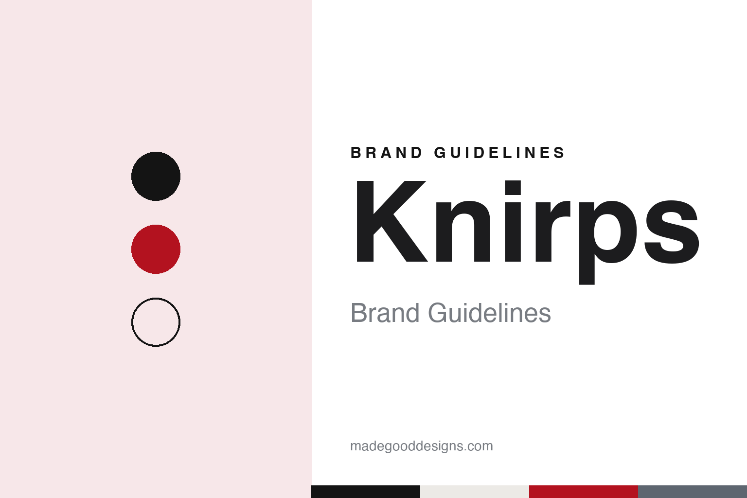 Knirps brand guidelines — abstract colour discs and material texture (original homage; not a Knirps product or logo)