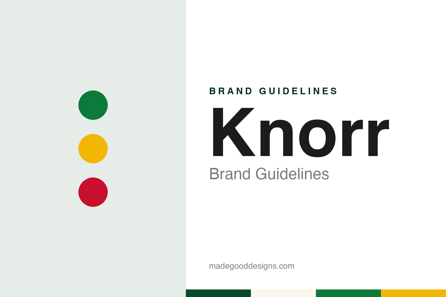 Knorr brand guidelines — abstract colour discs and material texture (original homage; not a Knorr product or logo)