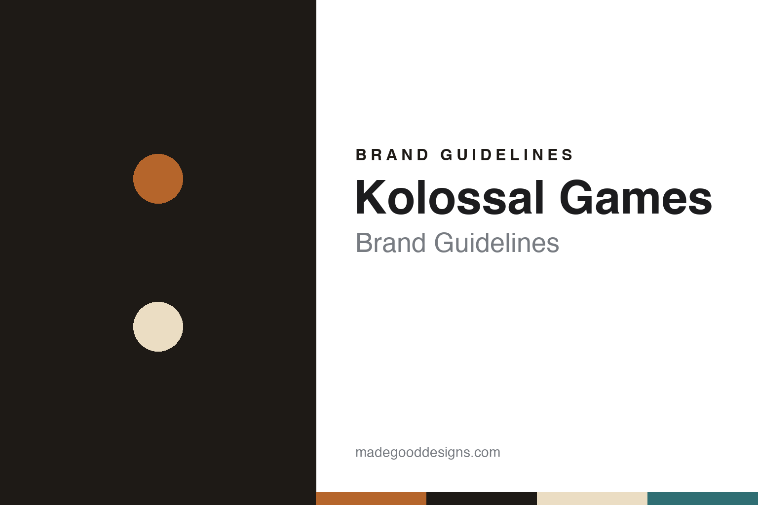 Kolossal Games Brand Guidelines: Travis R. Chance’s Publisher of Western Legends