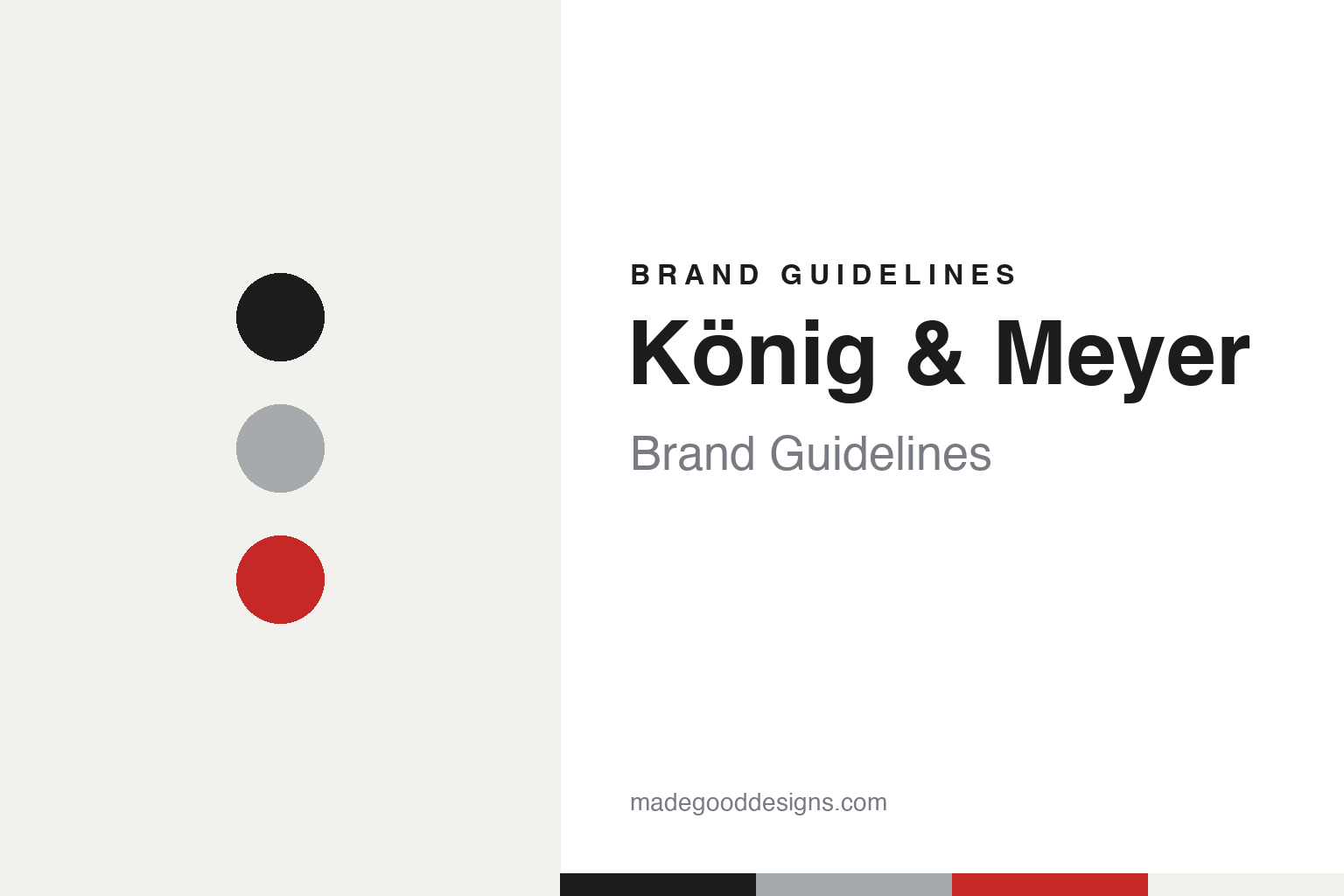 König & Meyer brand guidelines — abstract colour discs and material texture (original homage; not a König & Meyer product or logo)