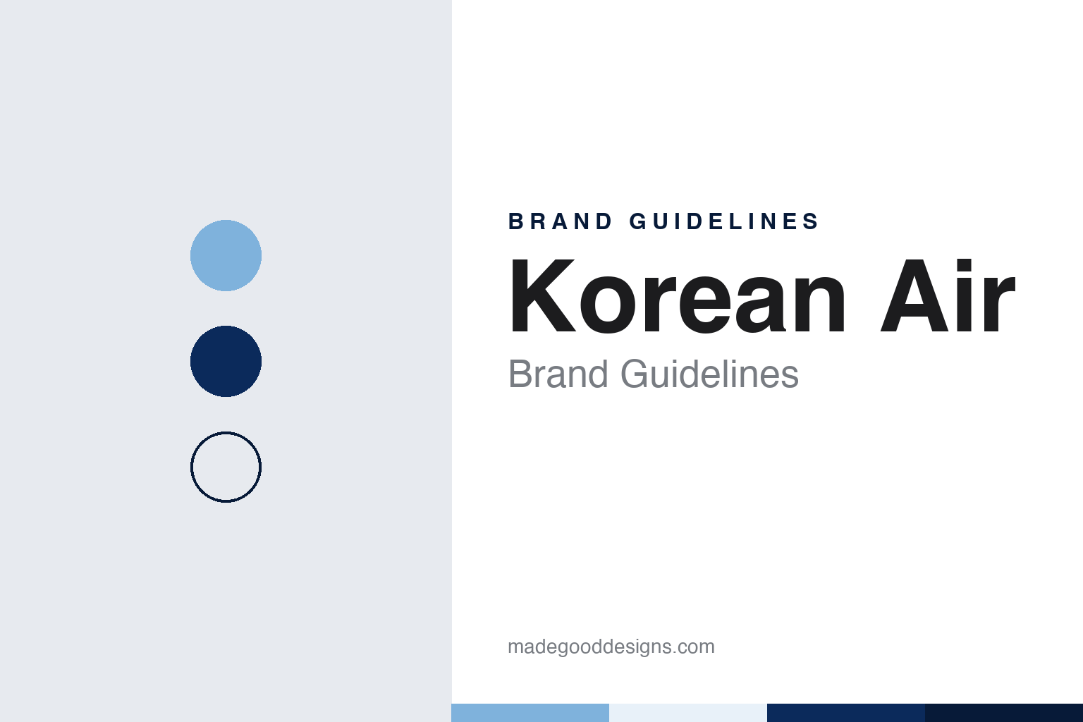 Korean Air brand guidelines — abstract colour discs and material texture (original homage; not a Korean Air product or logo)