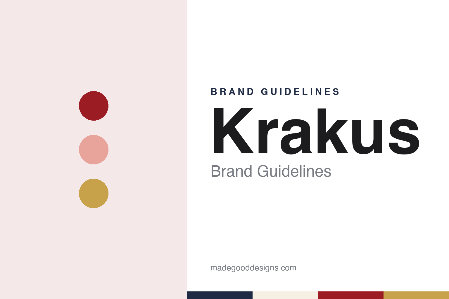 Krakus brand guidelines — abstract colour discs and material texture (original homage; not a Krakus product or logo)