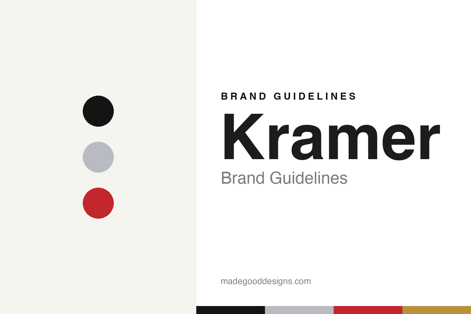 Kramer brand guidelines — abstract colour discs and material texture (original homage; not a Kramer product or logo)