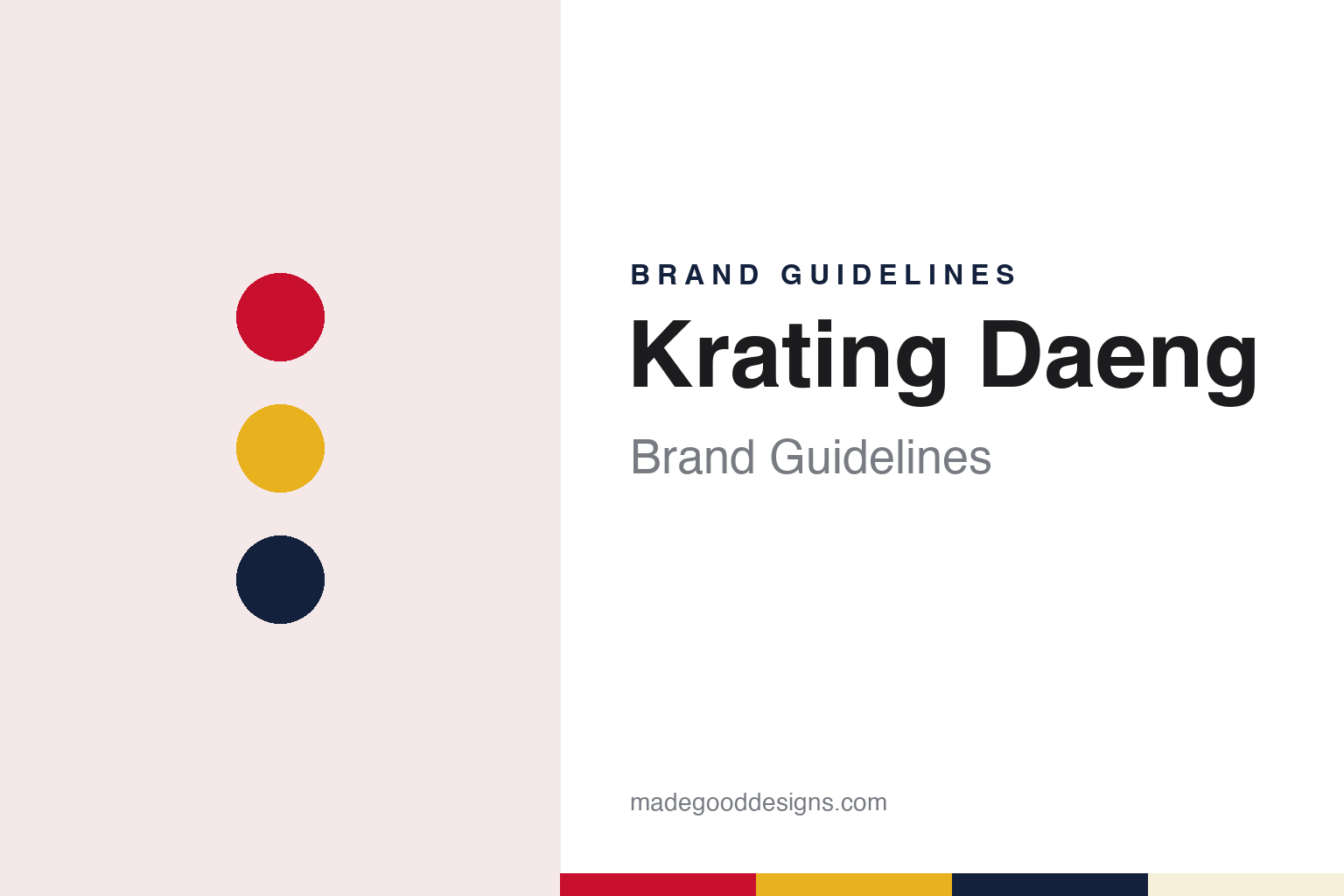 Krating Daeng Brand Guidelines: The Thai Red Gaur Drink Behind Red Bull