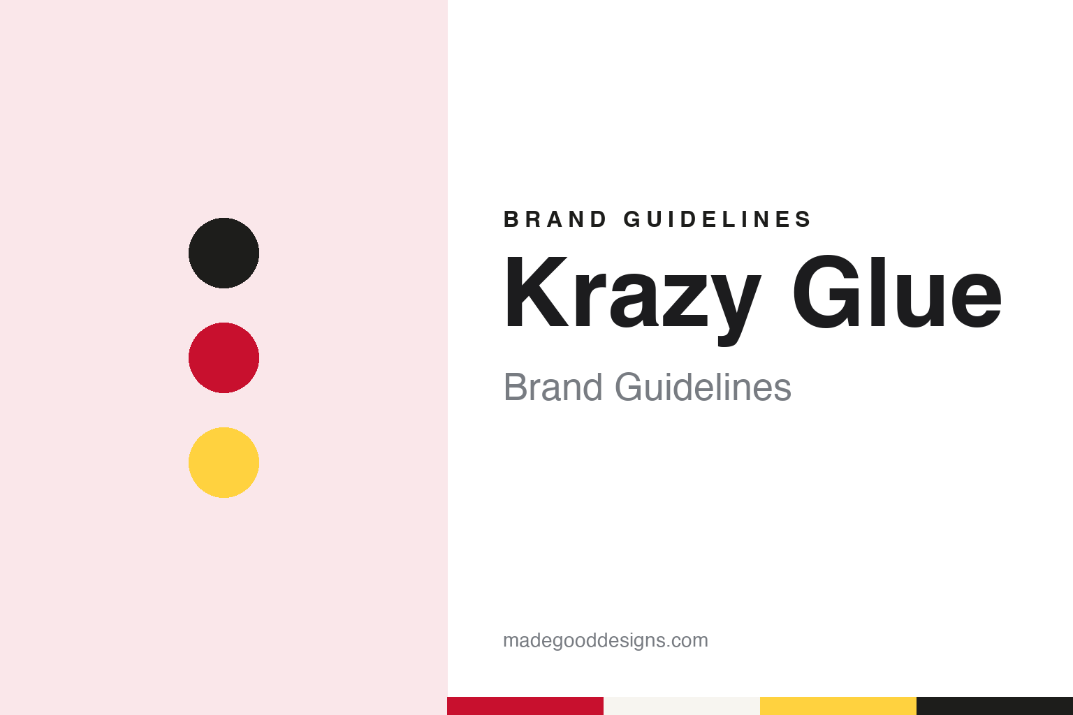 Krazy Glue brand guidelines — abstract colour discs and material texture (original homage; not a Krazy Glue product or logo)