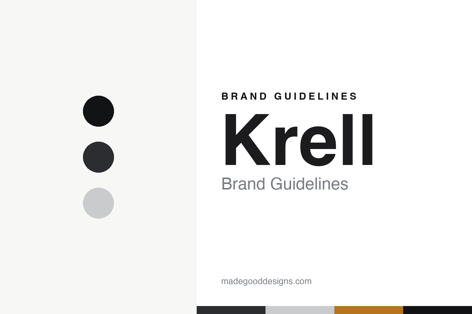 Krell brand guidelines — abstract colour discs and material texture (original homage; not a Krell product or logo)