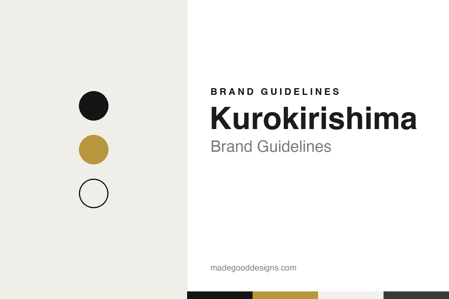 Kurokirishima Brand Guidelines: Kirishima Shuzo’s Black-Koji Imo Shochu and Its Black-and-Gold Label