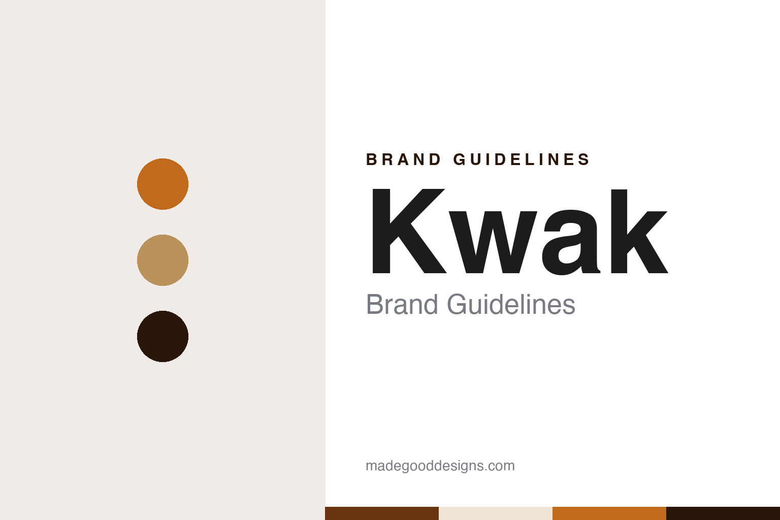 Kwak brand guidelines — abstract colour discs and material texture (original homage; not a Kwak product or logo)