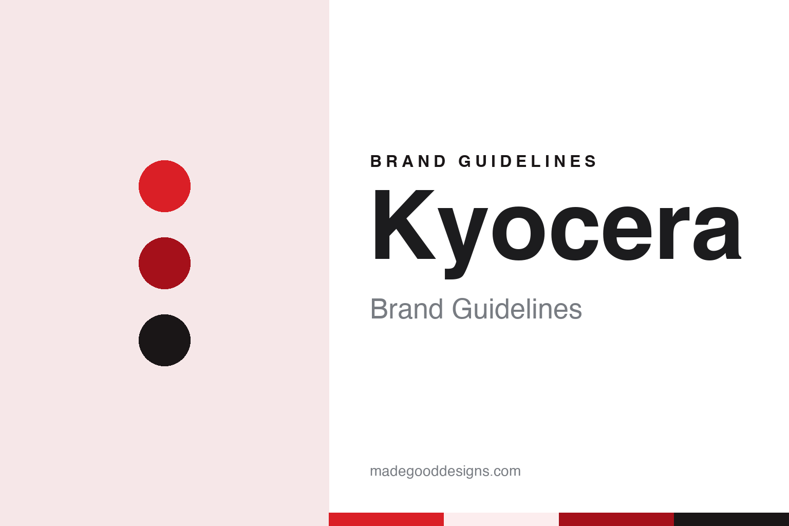 Kyocera Brand Guidelines: Kyoto Ceramic, a 1982 Rename & a K Around a C