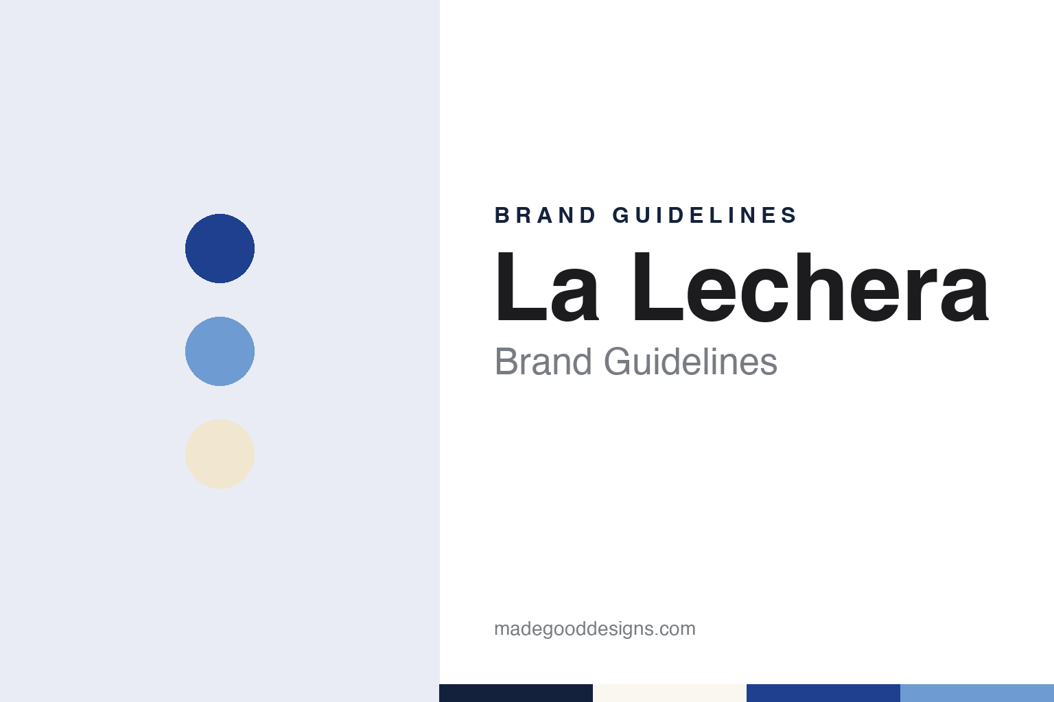 La Lechera brand guidelines — abstract colour discs and material texture (original homage; not a La Lechera product or logo)