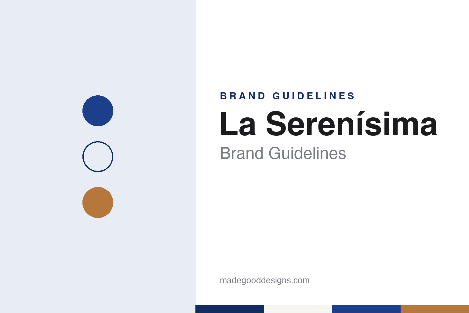La Serenísima brand guidelines — abstract colour discs and material texture (original homage; not a La Serenísima product or logo)