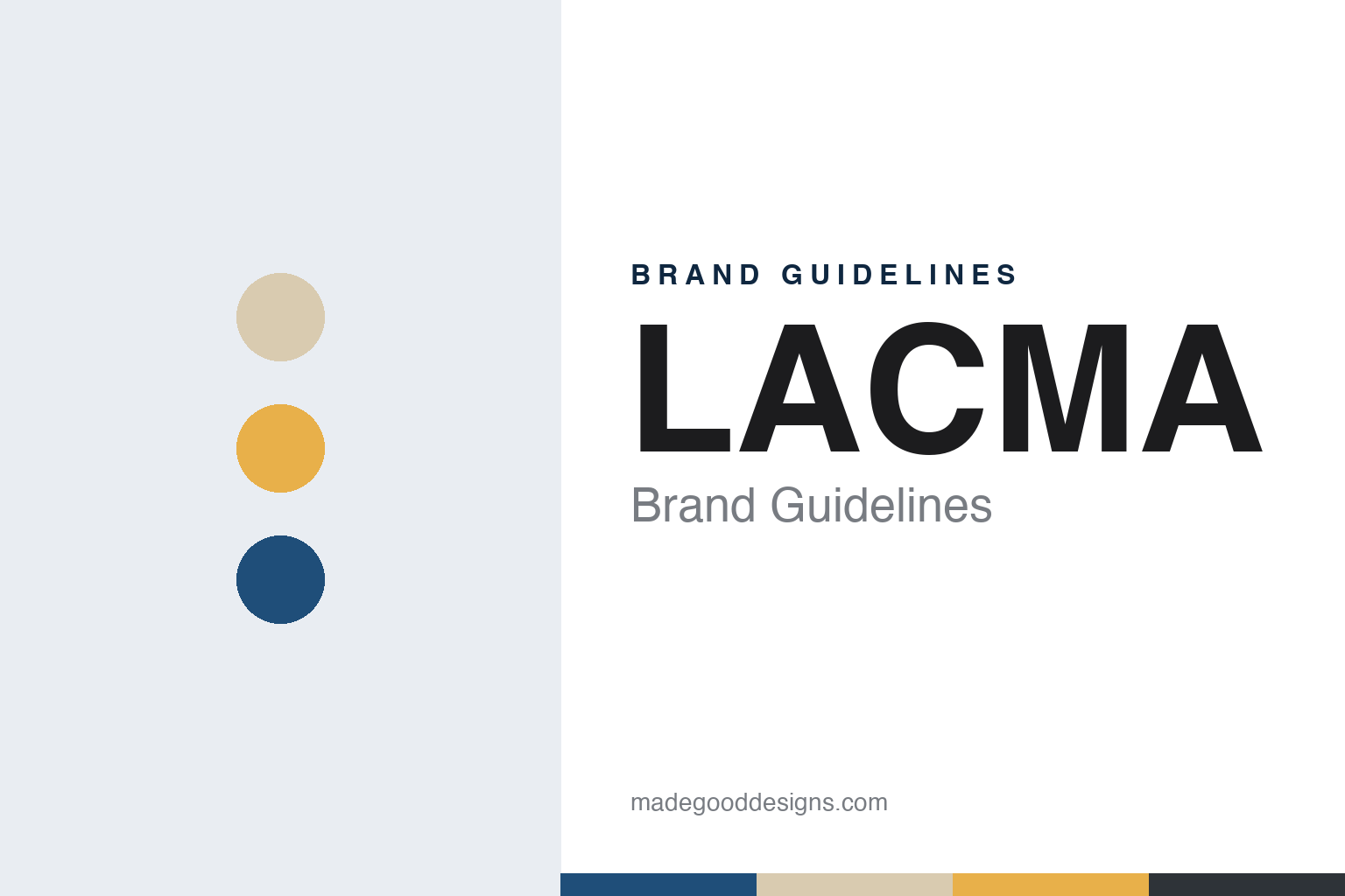 LACMA brand guidelines — abstract colour discs and material texture (original homage; not a LACMA product or logo)
