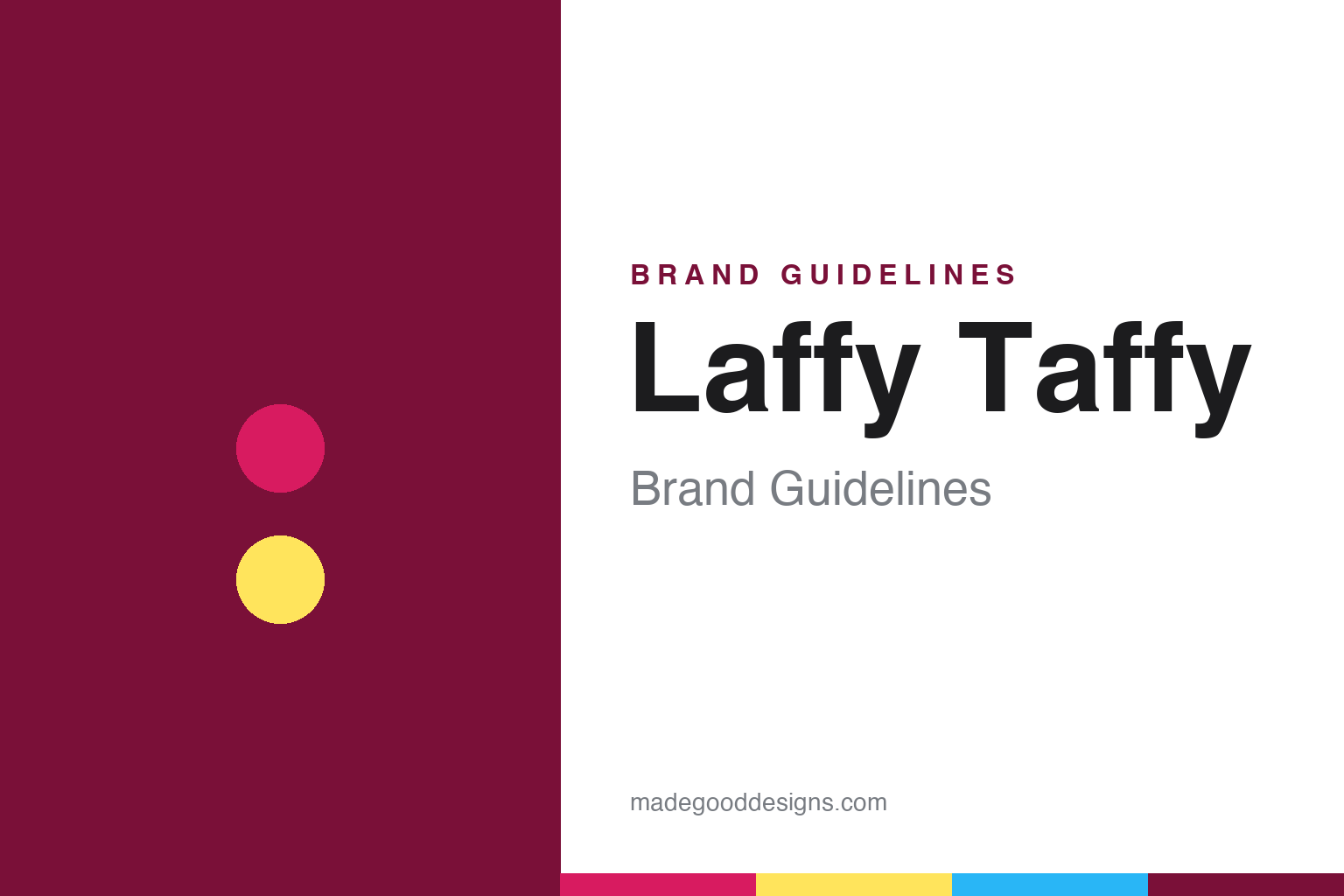 Laffy Taffy brand guidelines — abstract colour discs and material texture (original homage; not a Laffy Taffy product or logo)