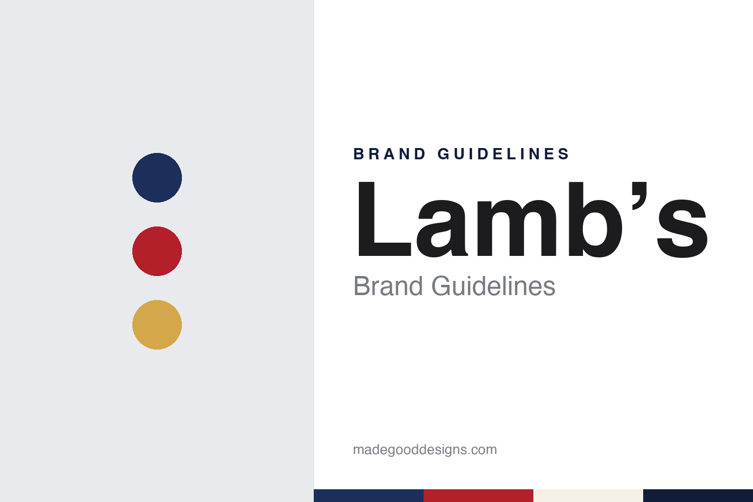 Lamb’s brand guidelines — abstract colour discs and material texture (original homage; not a Lamb’s product or logo)