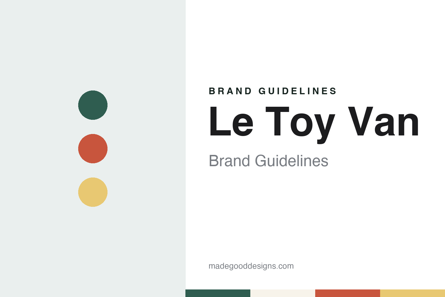 Le Toy Van brand guidelines — abstract colour discs and material texture (original homage; not a Le Toy Van product or logo)