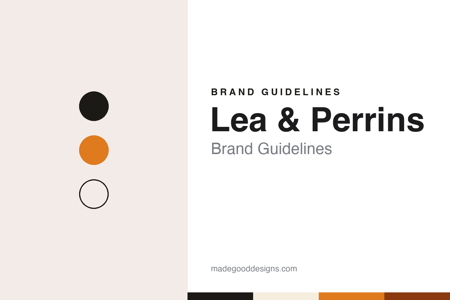Lea & Perrins Brand Guidelines: Worcester Chemists, an Orange Label & a Signature