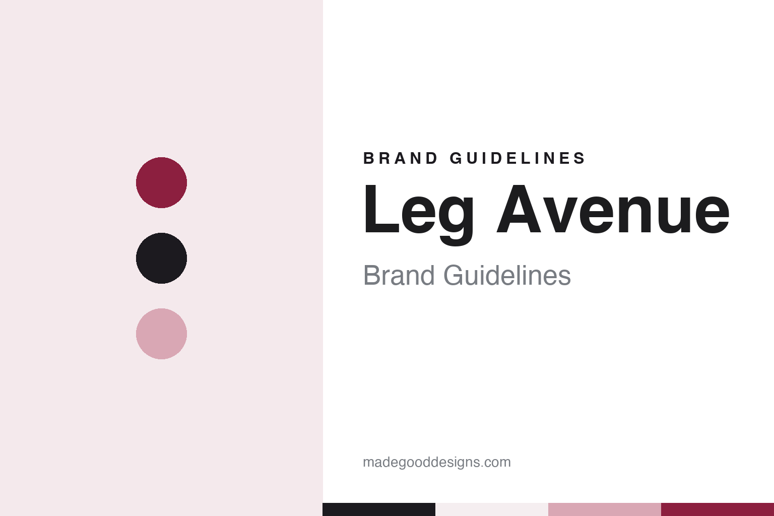 Leg Avenue brand guidelines — abstract colour discs and material texture (original homage; not a Leg Avenue product or logo)