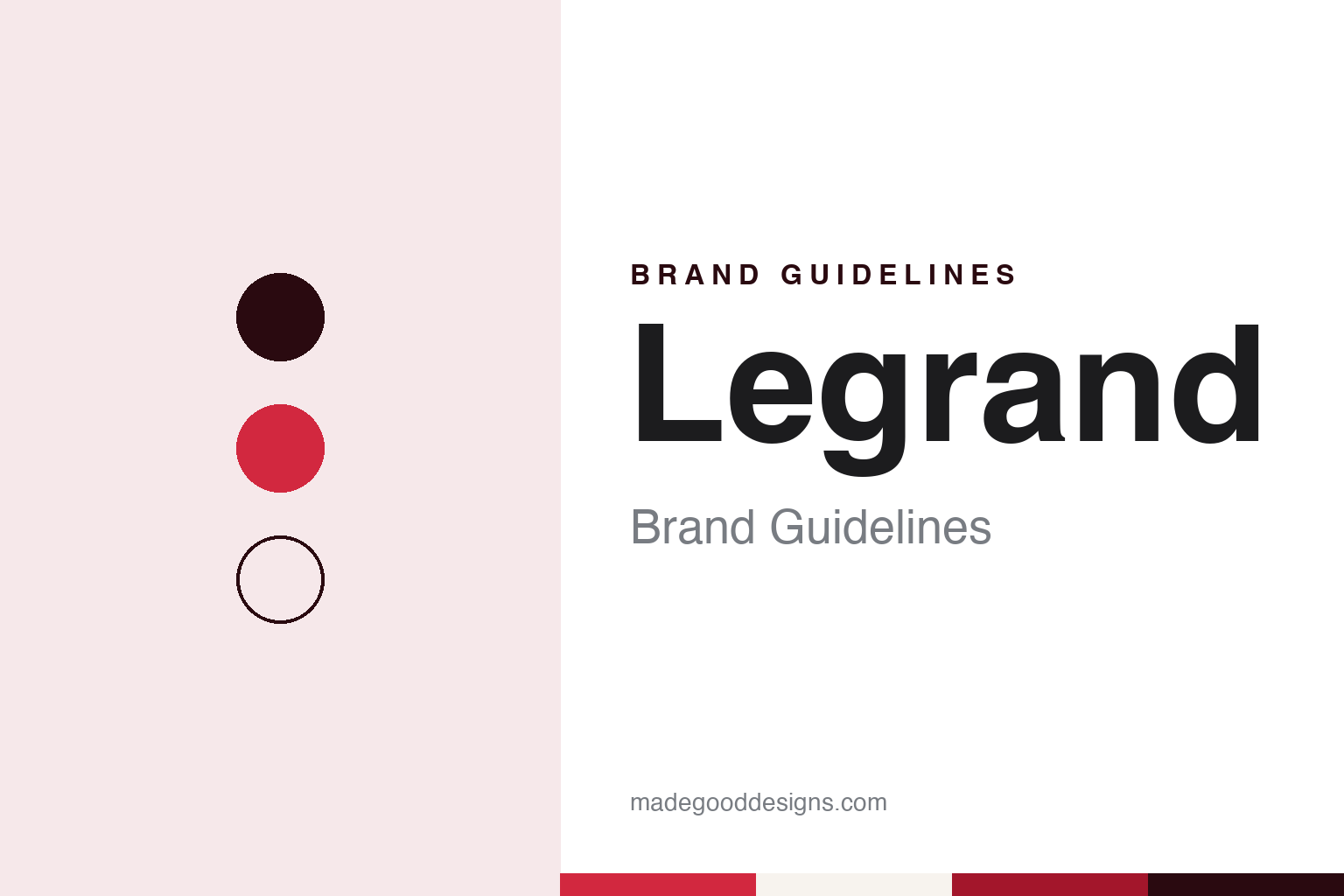 Legrand brand guidelines — abstract colour discs and material texture (original homage; not a Legrand product or logo)