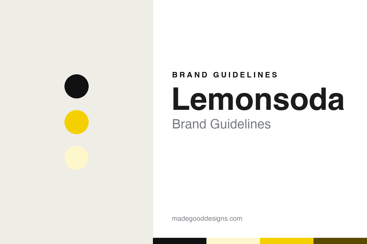 Lemonsoda brand guidelines — abstract colour discs and material texture (original homage; not a Lemonsoda product or logo)