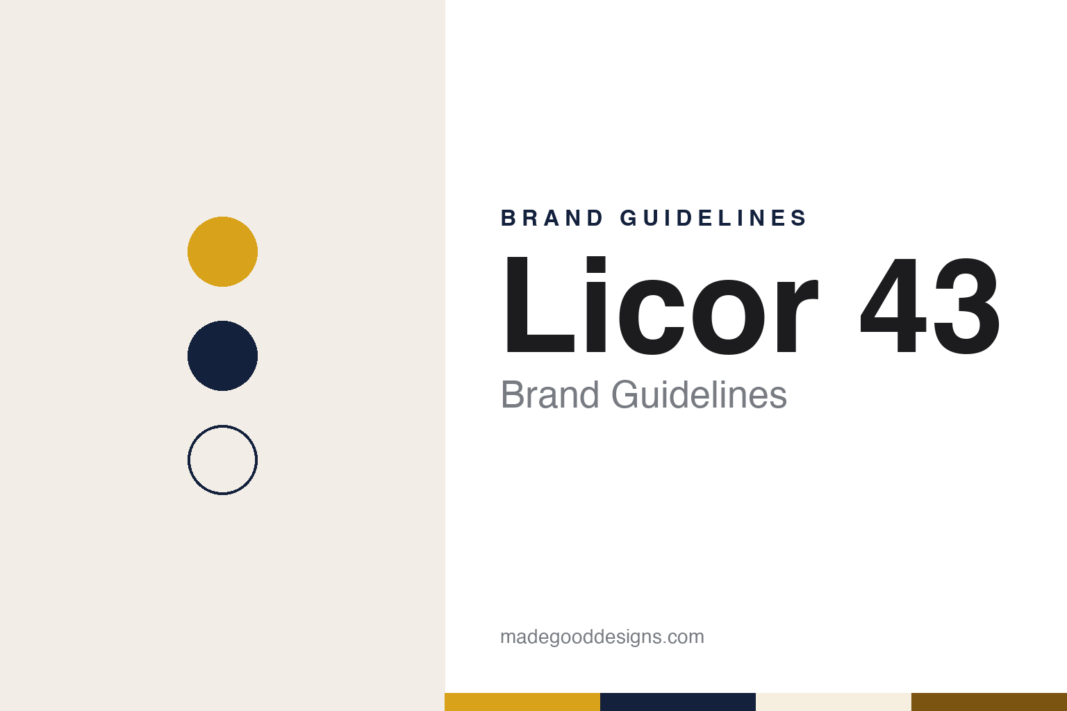 Licor 43 brand guidelines — abstract colour discs and material texture (original homage; not a Licor 43 product or logo)