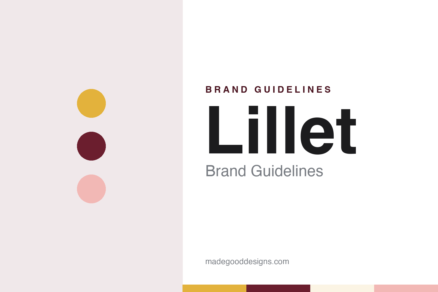 Lillet brand guidelines — abstract colour discs and material texture (original homage; not a Lillet product or logo)
