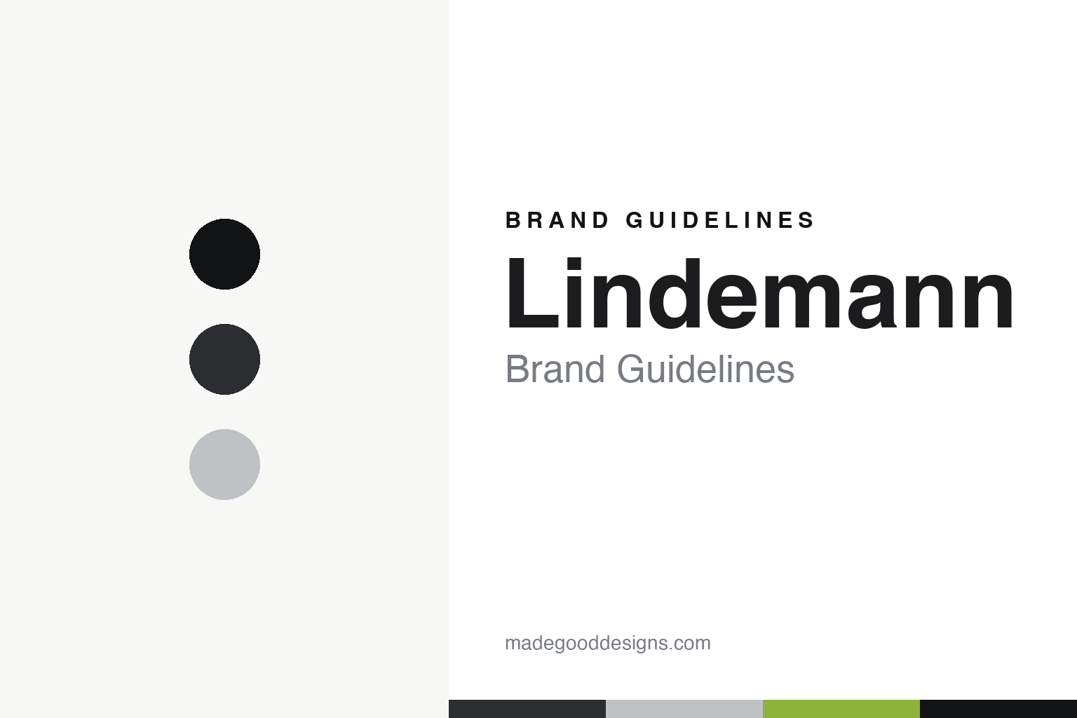 Lindemann brand guidelines — abstract colour discs and material texture (original homage; not a Lindemann product or logo)
