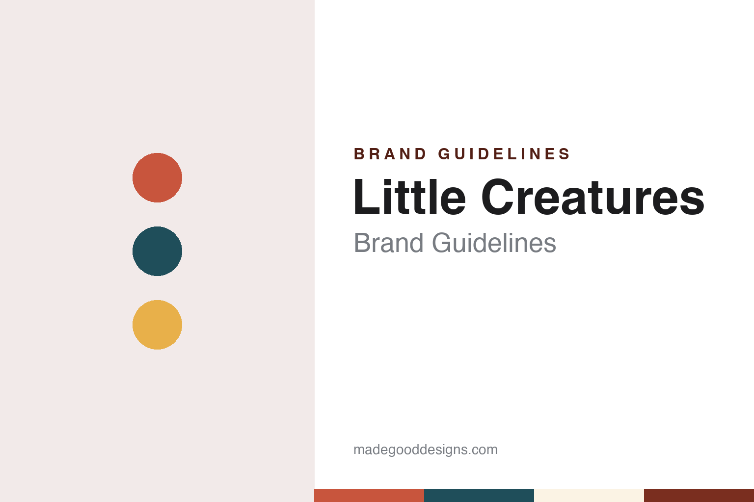 Little Creatures brand guidelines — abstract colour discs and material texture (original homage; not a Little Creatures product or logo)
