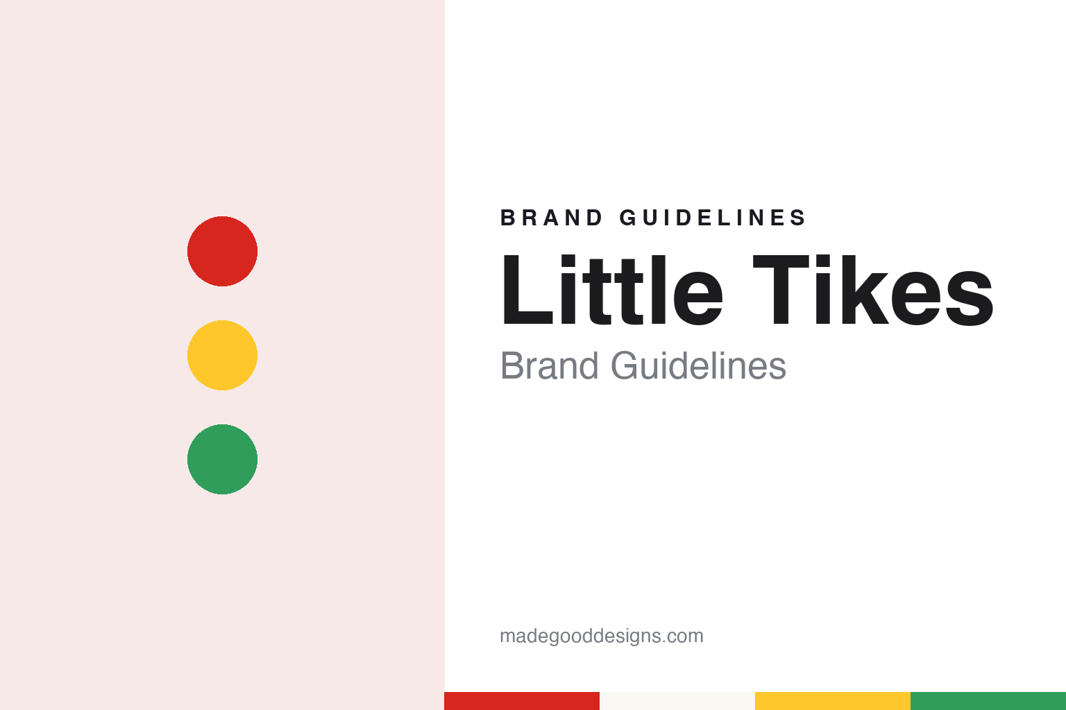 Little Tikes brand guidelines — abstract colour discs and material texture (original homage; not a Little Tikes product or logo)