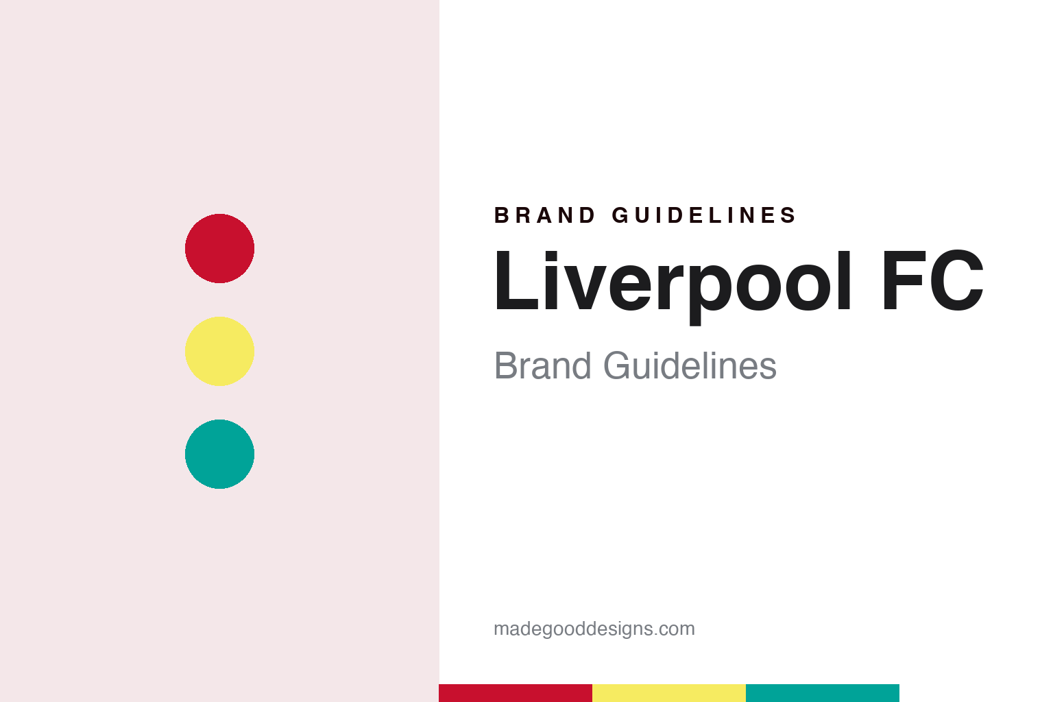 Liverpool FC brand guidelines — abstract colour discs and material texture (original homage; not a Liverpool FC product or logo)