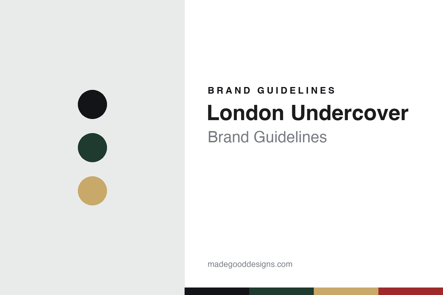 London Undercover brand guidelines — abstract colour discs and material texture (original homage; not a London Undercover product or logo)