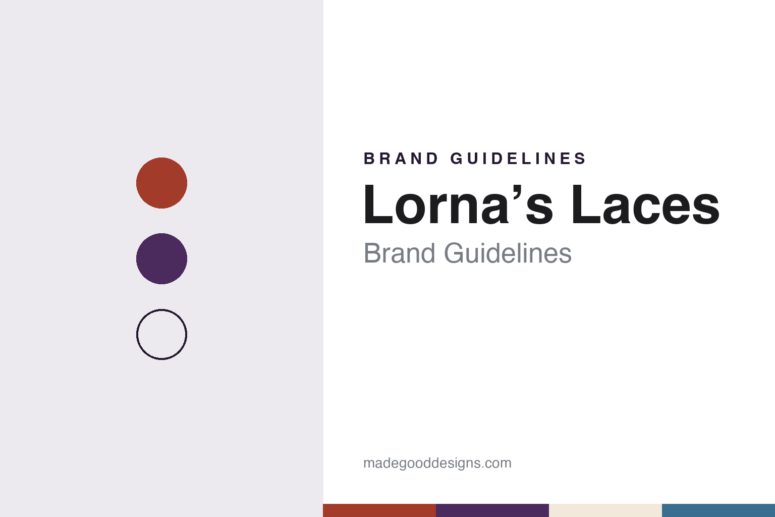 Lorna’s Laces brand guidelines — abstract colour discs and material texture (original homage; not a Lorna’s Laces product or logo)