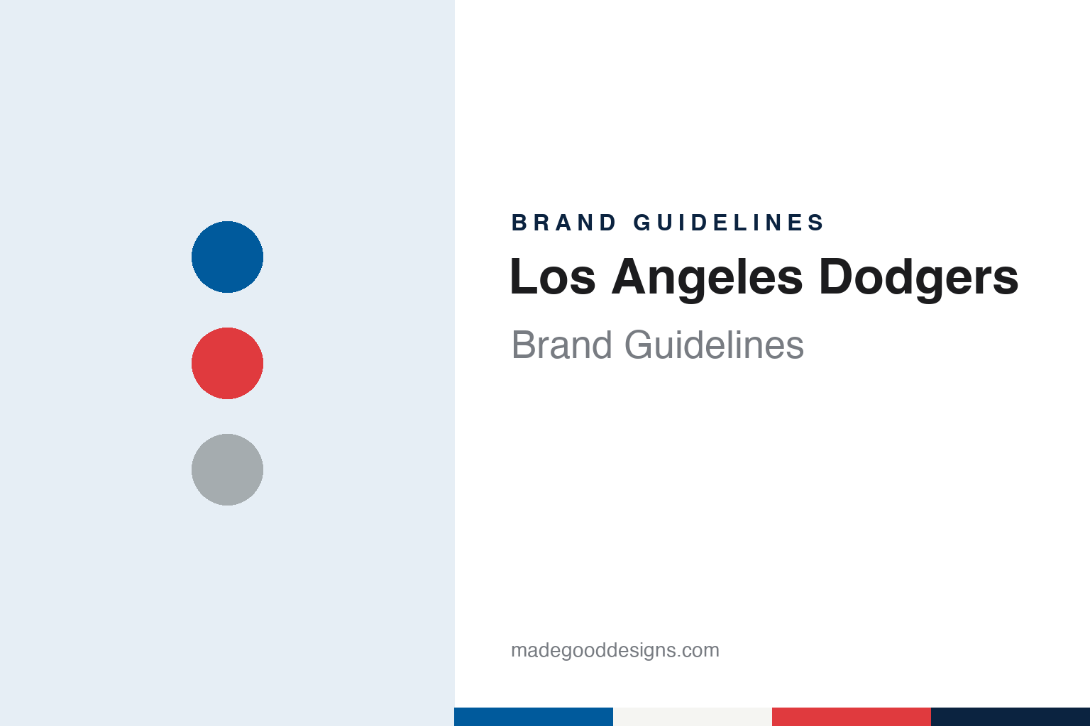 Los Angeles Dodgers brand guidelines — abstract colour discs and material texture (original homage; not a Los Angeles Dodgers product or logo)
