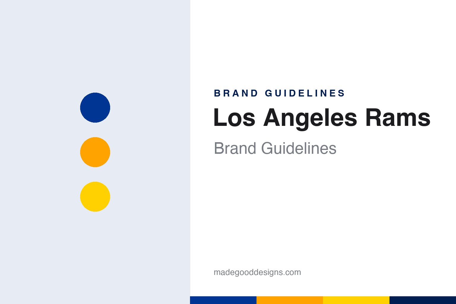 Los Angeles Rams Brand Guidelines: Fordham Name, Fred Gehrke’s Painted Horns & Royal and Sol