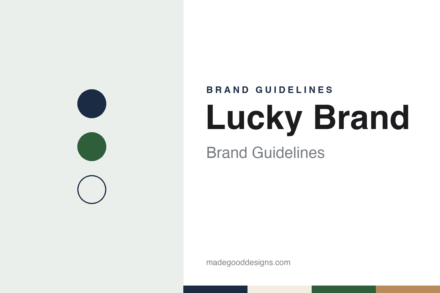 Lucky Brand brand guidelines — abstract colour discs and material texture (original homage; not a Lucky Brand product or logo)