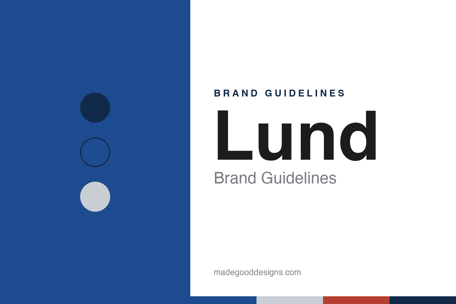 Lund brand guidelines — abstract colour discs and material texture (original homage; not a Lund product or logo)