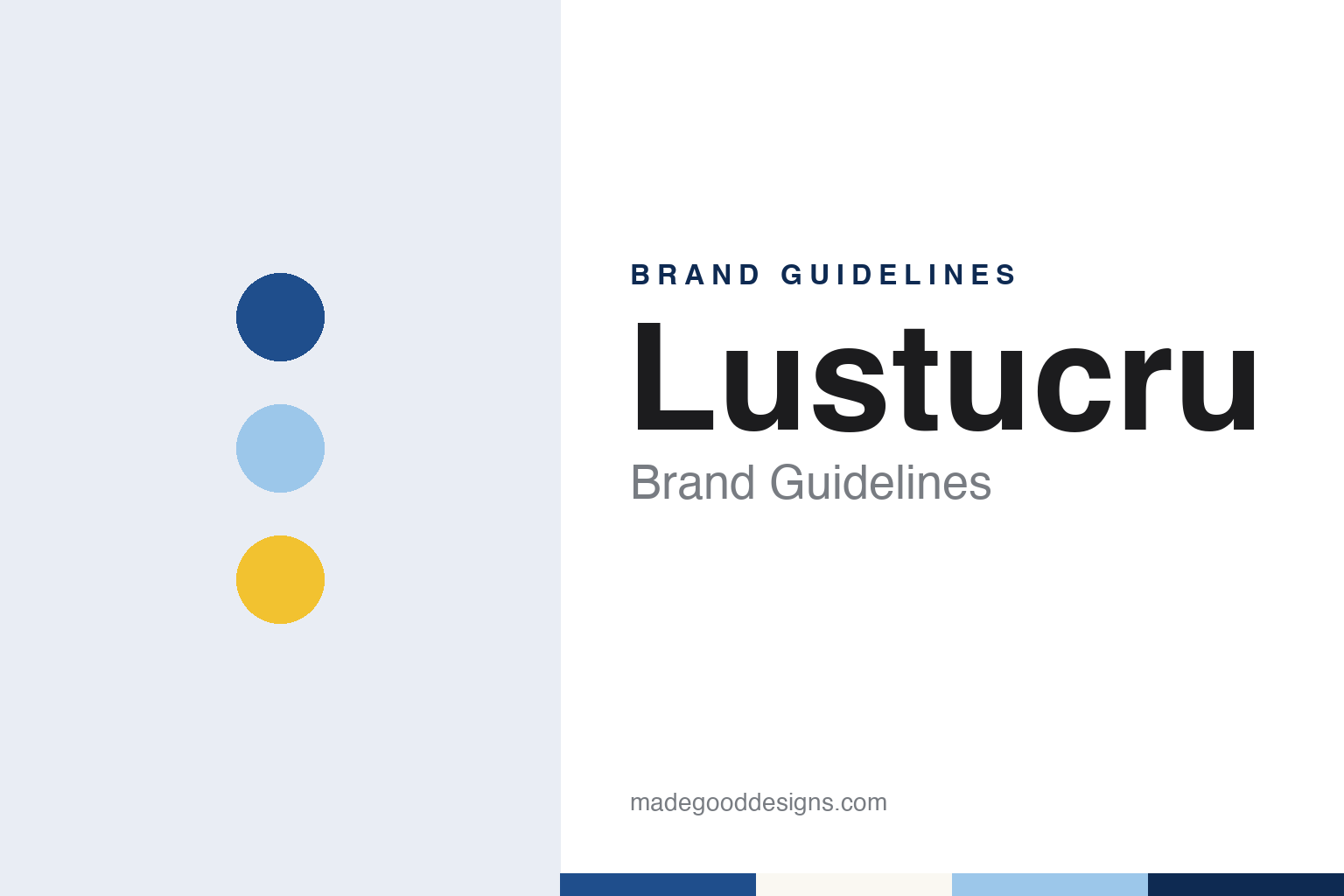 Lustucru brand guidelines — abstract colour discs and material texture (original homage; not a Lustucru product or logo)