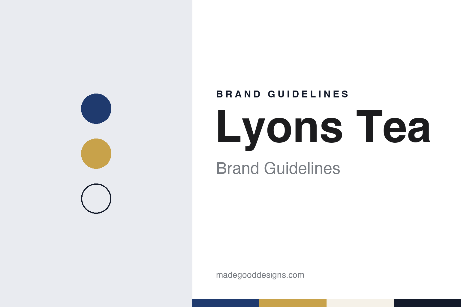 Lyons Tea brand guidelines — abstract colour discs and material texture (original homage; not a Lyons Tea product or logo)