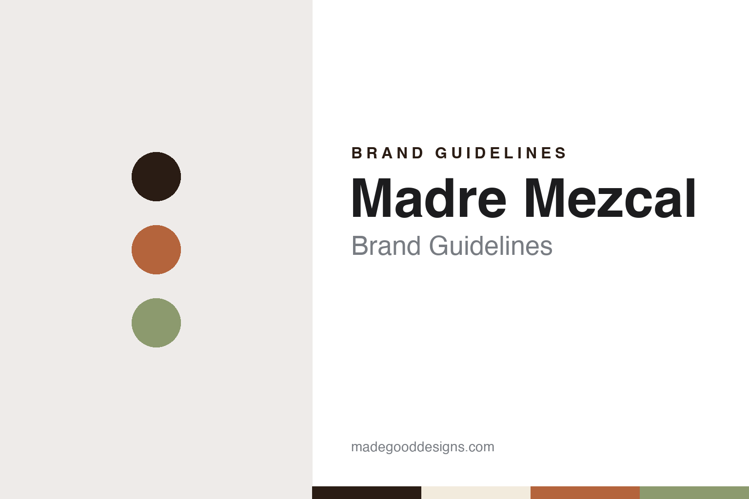 Madre Mezcal Brand Guidelines: The San Dionisio Ocotepec Mezcal Launched in 2016