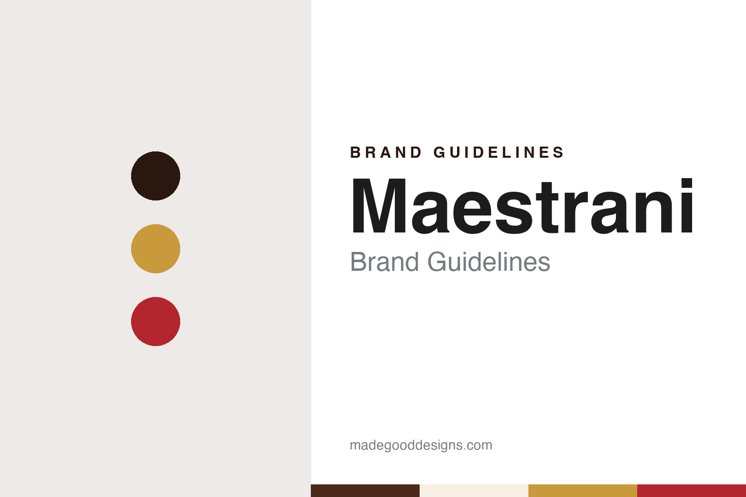 Maestrani Brand Guidelines: The 1852 Chocolate House Behind Minor and Munz