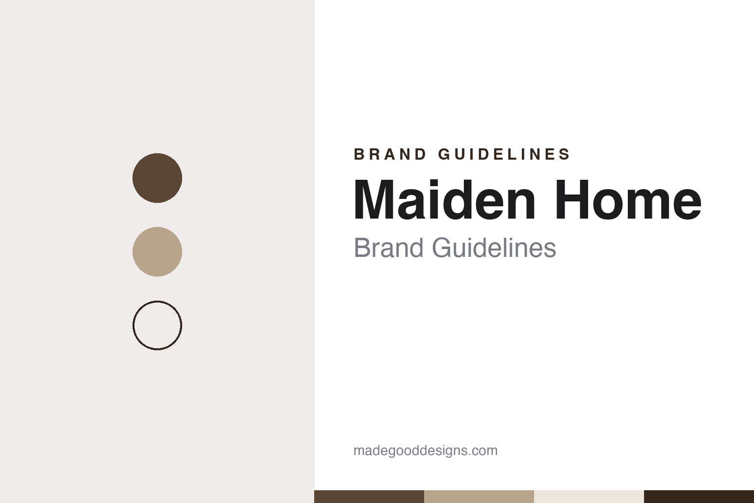 Maiden Home Brand Guidelines: New York Design, North Carolina Workshops