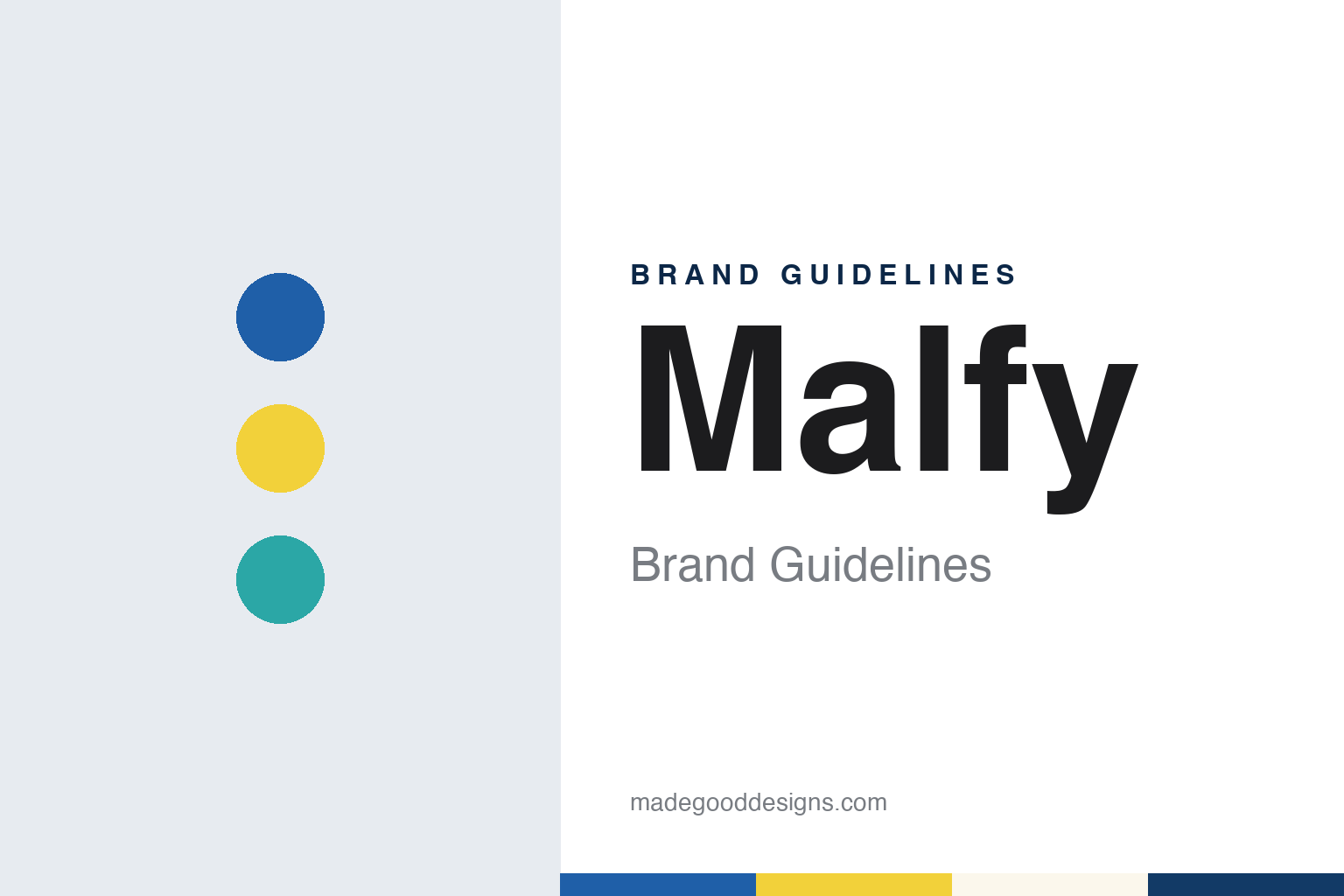Malfy brand guidelines — abstract colour discs and material texture (original homage; not a Malfy product or logo)