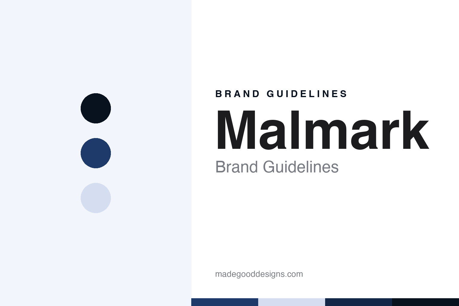 Malmark brand guidelines — abstract colour discs and material texture (original homage; not a Malmark product or logo)