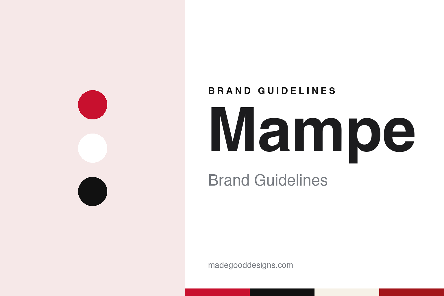 Mampe brand guidelines — abstract colour discs and material texture (original homage; not a Mampe product or logo)