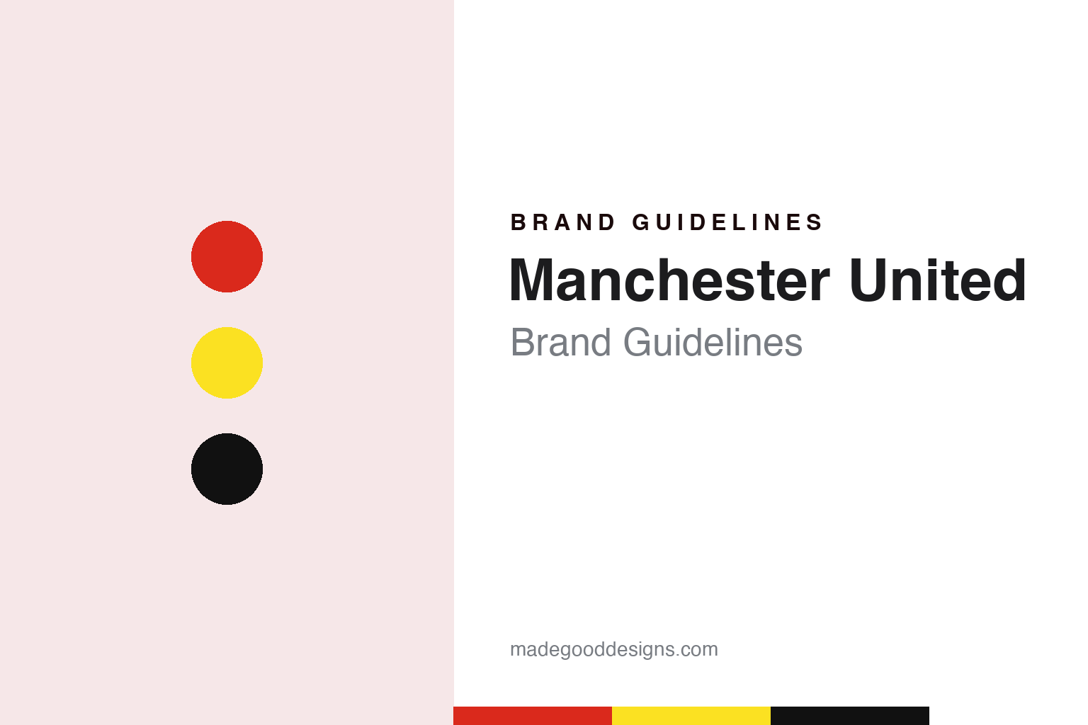 Manchester United brand guidelines — abstract colour discs and material texture (original homage; not a Manchester United product or logo)