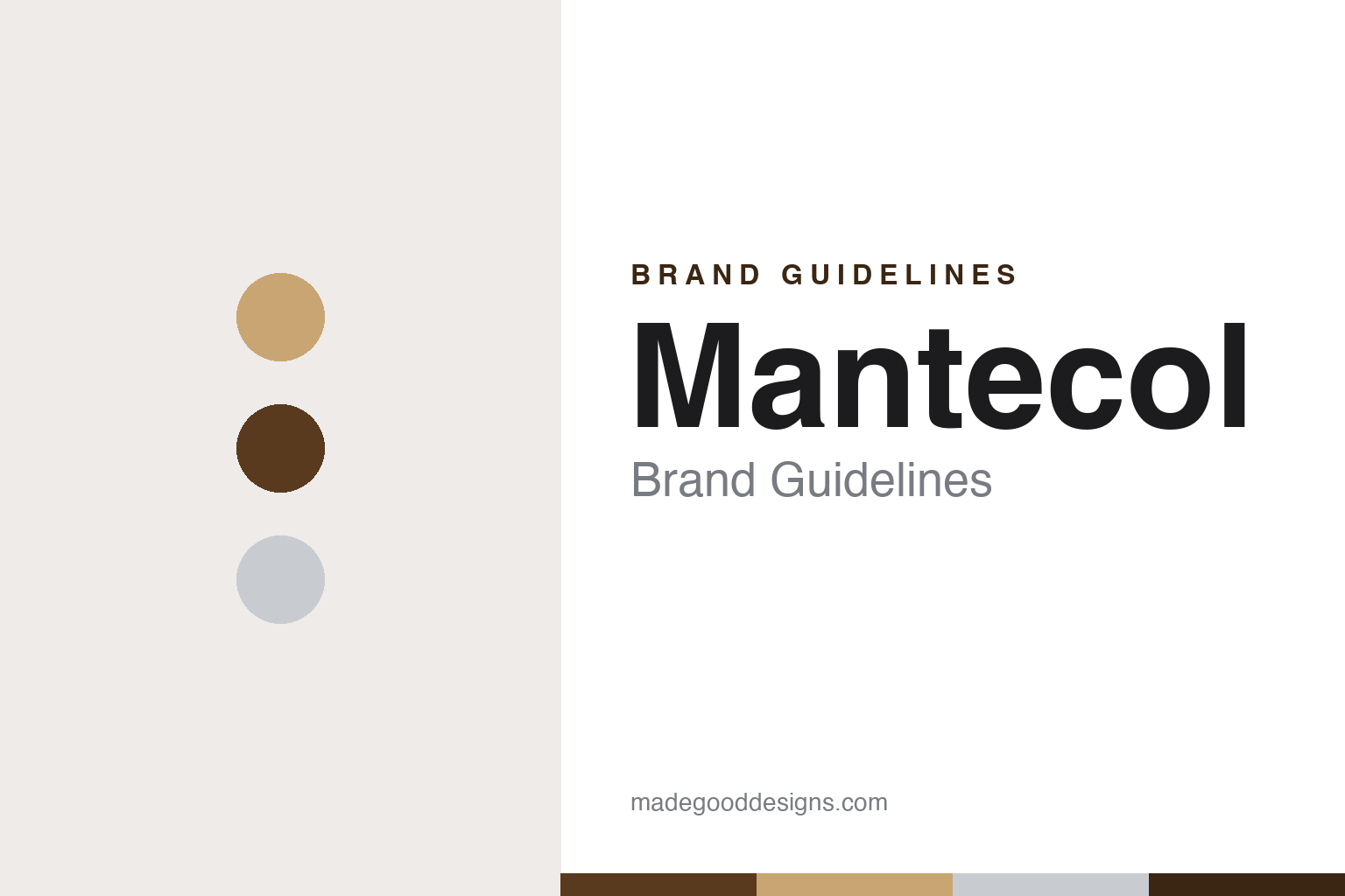 Mantecol brand guidelines — abstract colour discs and material texture (original homage; not a Mantecol product or logo)