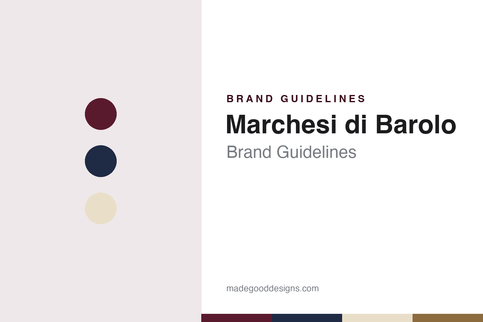 Marchesi di Barolo Brand Guidelines: The Falletti Cellars, Run by the Abbona Family Since 1929