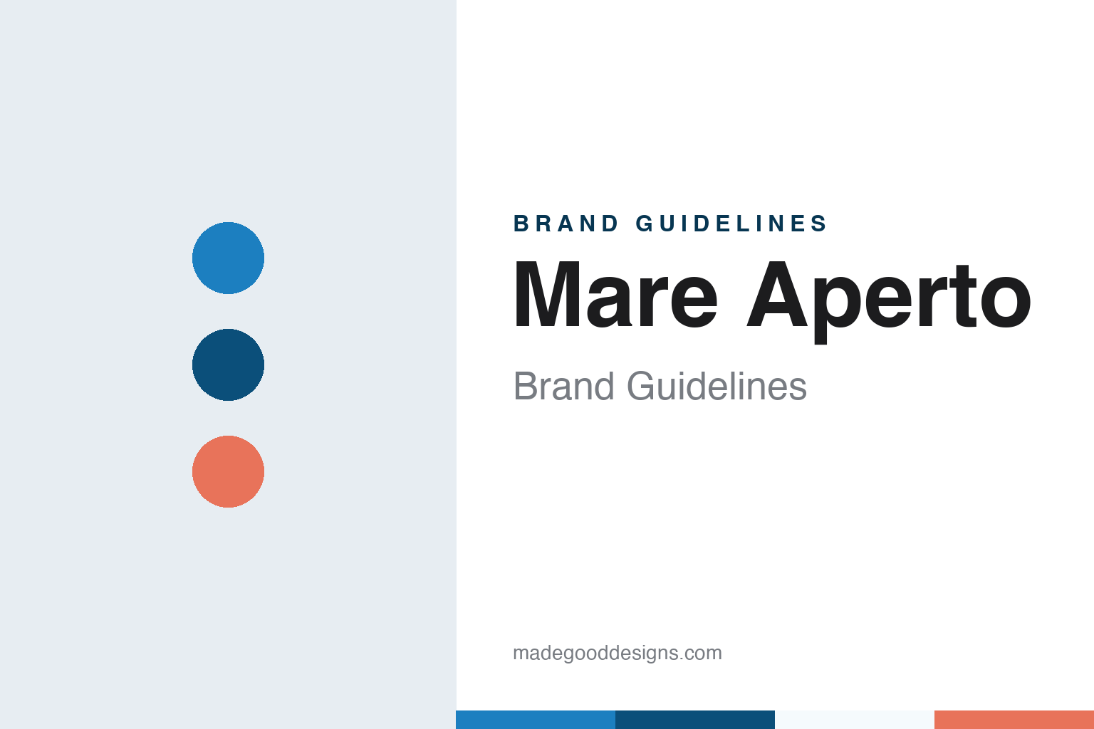 Mare Aperto brand guidelines — abstract colour discs and material texture (original homage; not a Mare Aperto product or logo)