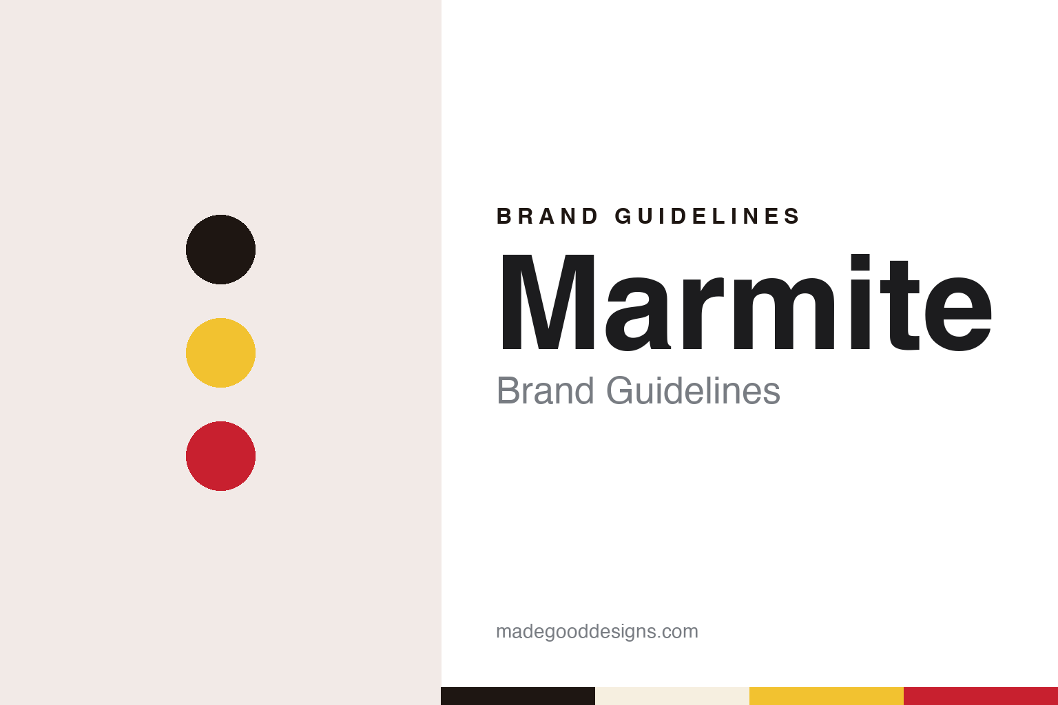 Marmite brand guidelines — abstract colour discs and material texture (original homage; not a Marmite product or logo)
