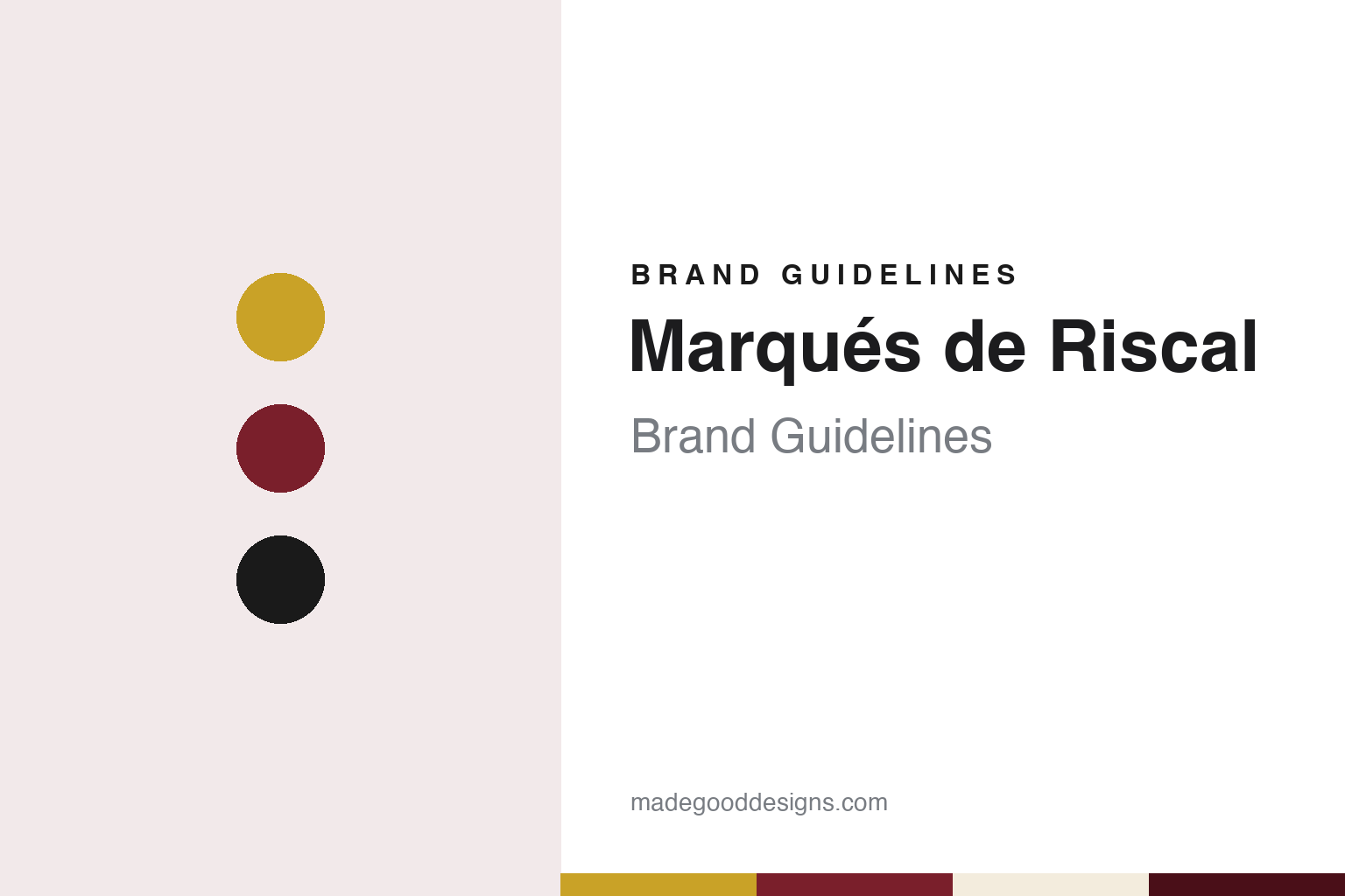 Marqués de Riscal brand guidelines — abstract colour discs and material texture (original homage; not a Marqués de Riscal product or logo)