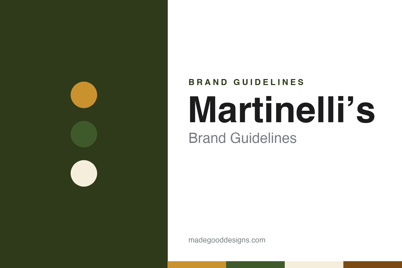 Martinelli’s Brand Guidelines: A Watsonville Cider Maker, an Apple Bottle and a Champagne Shape
